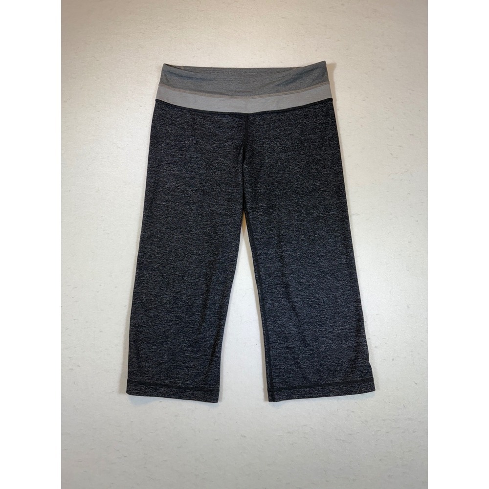 Lululemon Align Crop Pants Charcoal Heathered Activewear Leggings Women's Size 6